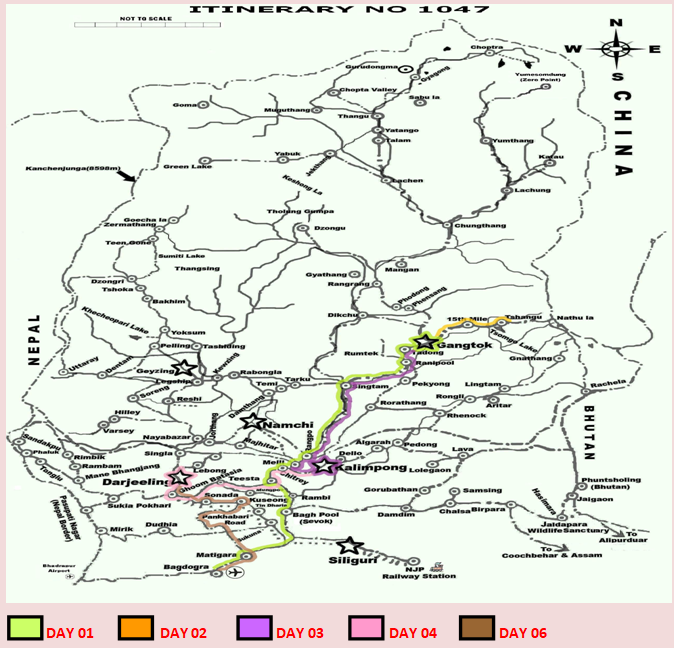 Pelling - Gangtok  – Darjeeling 